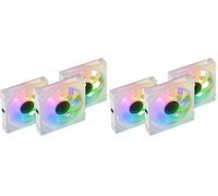 Mars Gaming MF-LINKFINITYKIT Bianco, Kit 3x Ventole Modulari PWM 120mm, Sistema di Connessione LINKFINITY, Illuminazione Infinity Mirror ARGB 360° e Controller ARGB, Ultra-silenzioso 12dB