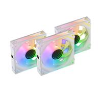 Mars Gaming MF-LINKFINITYKIT Bianco, Kit 3x Ventole Modulari PWM 120mm, Sistema di Connessione LINKFINITY, Illuminazione Infinity Mirror ARGB 360° e Controller ARGB, Ultra-silenzioso 12dB