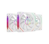 Mars Gaming MF-LINKFINITYKIT2, Kit 3 Ventole Modulare PWM 12cm, Illuminazione ARGB Infinity Mirror, Sistema Modulare LINKFINITY, Connessione Magnetica, Configurazione Flessibile 2+1 Senza Cavi, Bianco