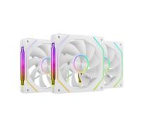 Mars Gaming MF-LINKFINITYKIT2R, Kit 3x Ventole Modulare PWM 120mm con Pale Invertite, Illuminazione ARGB Infinity Mirror, Sistema Modulare LINKFINITY Magnetico, Configurazione Flessibile 2+1, Bianco