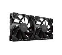 Mars Gaming MF-PWMX2 Kit 2 Ventole Ultra Silenziose da 120mm con Sistema Anti-Vibrazione Nero
