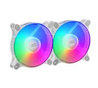 Mars Gaming MFDUO Kit 2 ventole FRGB Rainbow da 120 mm bianche