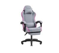 Mars Gaming MGC-X, Sedia Gaming Ergonomica, Tessuto Traspirante, Schienale Reclinabile e Altezza Regolabile, Braccioli Dinamici, Cuscino Cervicale e Lombare, Sedia Poggiapiedi Estensibile, Rosa