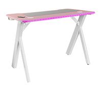 BUREAU GAMER MARS GAMING MGD100 RGB ROSE/BLANC
