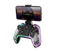 MARS GAMING MGP-BT2, Gamepad Bluetooth 5.0, RGB Neon, Supporto Universale Smartphone fino a 7", Funzione Turbo, Vibrazione Aptica, Grilletti Analogici, Macro, Connessione Doppia, Multipiattaforma