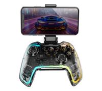 MARS GAMING MGP-BT2, Gamepad Bluetooth 5.0, RGB Neon, Supporto Universale Smartphone fino a 7", Funzione Turbo, Vibrazione Aptica, Grilletti Analogici, Macro, Connessione Doppia, Multipiattaforma