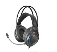 Mars Gaming MH124, Cuffie Gaming FRGB Rainbow, Design Ergonomico, Microfono Flessibile, Controllo del Volume, Cuffie Gaming, Windows, Linux, Mac, PS4, PS5, Xbox One, Xbox Series X|S, Switch, Nero