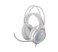 Mars Gaming MH124, Cuffie Gaming FRGB Rainbow, Design Ergonomico, Microfono Flessibile, Controllo del Volume, Cuffie Gaming, Windows, Linux, Mac, PS4, PS5, Xbox One, Xbox Series X|S, Switch, Bianco