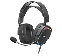 Mars Gaming MHAX Nero, Cuffie Multipiattaforma RGB+Mic Rimovibile, 53mm HIFI