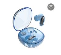 MARS GAMING MHIB2, Cuffie Bluetooth 5.4, Suono Immersivo, Design Ergonomico Semitrasparente e Ultracompatto, 24 Ore di Riproduzione, Auricolari Wireless con Custodia e Indicatore LED, Blu
