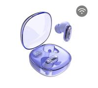 MARS GAMING MHIB2, Cuffie Bluetooth 5.4, Suono Immersivo, Design Ergonomico Semitrasparente e Ultracompatto, 24 Ore di Riproduzione, Auricolari Wireless con Custodia e Indicatore LED, Viola