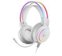 Mars Gaming MHRGBW cuffia e auricolare Cablato A Padiglione Giocare USB tipo A Bianco