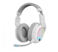 Mars Gaming MHW-100 White, Wireless Headset ARGB Flow, Detachable ENC Microphone
