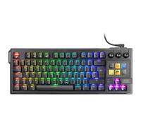 Mars Gaming MK-MASTER Tastiera Meccanica TKL 79 Tasti RGB Chroma Francese | SmartDeck LCD 6 Tasti e Supporto GIF, 3 Manopole, Switch Hot-Swap HAIMU RED Lineari Lubrificati, Gasket-Mount, 1000Hz, Nero