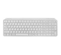 Mars Gaming MK-SILENKEYS, Inglese US, Tastiera Wireless Full-Format Compatta, Profilo Basso, Switch a Forbice Silenziosi, Tasto Copilot AI, Bluetooth 5.1 Dual 2.4GPRO, Batteria 200h, PC, Mac, Bianco