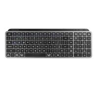 Mars Gaming MK-SILENKEYS, Portoghese, Tastiera Wireless Full-Format Compatta, Profilo Basso, Switch a Forbice Silenziosi, Tasto Copilot AI, Bluetooth 5.1 Dual 2.4GPRO, Batteria 200h, PC, Mac, Nero