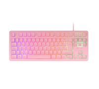 Tastiera da gioco Mars Gaming MK023 - Tecnologia H-Mech RED - Illuminazione FRGB - Anti-ghosting - Compatibilità universale - Struttura robusta - Colore rosa