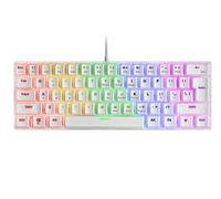 Mars Gaming MK60 Bianco, Tastiera Gaming Meccanica FRGB, Antighosting, Switch Me