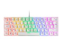 Mars Gaming MK60 Bianco, Tastiera Gaming Meccanica FRGB, Antighosting, Switch Me
