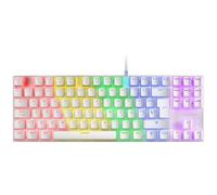 Mars Gaming MK80 Bianco, Tastiera Gaming Meccanica TKL FRGB, Antighosting, Switch Meccanico Marrone, Lingua Francese