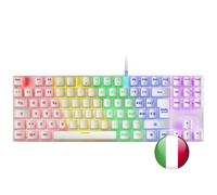 Mars Gaming MK80 Tastiera meccanica bianca FRGB Switch rosso Layout italiano