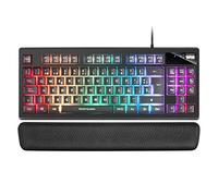 Mars Gaming MKAXES TKL H-Mech Tastiera Compatta, Illuminazione RGB 9 Effetti, Poggiapolsi in Gel, Nero, Lingua Spagnola
