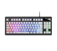 Mars Gaming MKAXWPT TKL H-Mech Compact Tastiera, Illuminazione RGB 9 Effetti, Poggiapolsi in Gel, Bianco, Lingua Portoghese