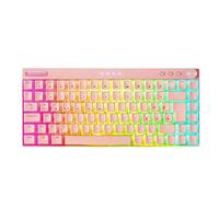 Mars Gaming MKCLOUD, Tastiera Meccanica Senza Fili RGB Rosa, Ultra-compatto 75%, Interruttore Outemu SQ PRO Rosso, Lingua Francese