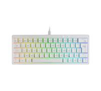 MARSGAMING MKMINIPRO, Tastiera Meccanica Ultra-Compatta 60%, Switch Meccanici Hot-Swappable, RGB Chroma, Tastiera Gaming Antighosting, Multipiattaforma, Interruttore Blu, Francese, Bianco