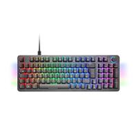 Mars Gaming MKPRO, Francese, Tastiera Meccanica Gaming Full Size, RGB Chroma, Switch Meccanici Hot-Swap, Antighosting, Rotella Controllo, Software, Multipiattaforma, Switch Silent, Nero