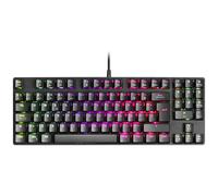 Mars Gaming MKREVOPROWBES Black, Mechanical RGB Gaming Keyboard, TKL+ NUM, Blue