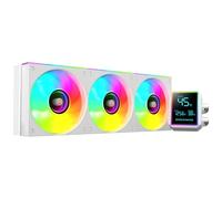 Mars Gaming ML-LCDPRO360 Raffreddamento Liquido AIO 600 W TDP, Schermo LCD 2,8" Multimonitor, Pompa 4ª Gen Opti-Chamber con Base in Rame, 3× Ventole 120 mm ARGB Infinity Mirror, Bianco