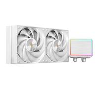 Mars Gaming ML-PROII240 Raffreddamento Liquido AIO 450W TDP, Pompa 4ª Gen Opti-Chamber Base in Rame e Microcanali, 2x Ventilatore 120mm FDB, Blocco in Alluminio Spazzolato con FRGB Lineare, Bianco