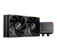 Mars Gaming ML-PROII240 Raffreddamento Liquido AIO 450W TDP, Pompa 4ª Gen Opti-Chamber Base in Rame e Microcanali, 2x Ventola 120mm FDB, Blocco in Alluminio Spazzolato con FRGB Lineare, Nero