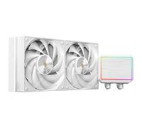 Mars Gaming ML-PROII240 Raffreddamento Liquido AIO 450W TDP, Pompa 4ª Gen Opti-Chamber Base in Rame e Microcanali, 2x Ventilatore 120mm FDB, Blocco in Alluminio Spazzolato con FRGB Lineare, Bianco