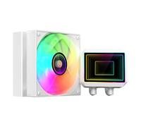 Mars Gaming ML-TWO120, Raffreddamento a Liquido AIO 300W TDP, 1x Ventola ARGB Infinity Mirror 12cm FDB, Nucleo in Rame e Alluminio, Pompa Opti-Chamber 4ª Generazione e Microcanali, Bianco