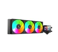 Mars Gaming ML-VISION360, Raffreddamento a Liquido AIO, TDP 600W, 3x Ventole ARGB con Nucleo in Rame e Alluminio FDB, Schermo LCD IPS 4:3 Rotazione a 360° e Software, Multisocket Universale, Nero