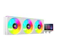 Mars Gaming ML-VISIONII360 Raffreddamento Liquido AIO 600W TDP, Schermo IPS 2,8" 360º, Pompa 4ª Gen Opti-Chamber con Base in Rame e Microcanali, 3x Ventole 120mm ARGB Infinity Mirror, Bianco
