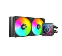 Mars Gaming ML-VISIONPRO240, Raffreddamento a Liquido AIO, TDP 500W, 2x Ventole ARGB 120mm FDB con Nucleo in Rame e Alluminio, Schermo LCD IPS 4” Rimovibile, Opti-Chamber 3a Generazione, Nero