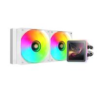 Mars Gaming ML-VISIONPRO240, Raffreddamento a Liquido AIO, TDP 500W, 2x Ventole ARGB 120mm FDB con Nucleo in Rame e Alluminio, Schermo LCD IPS 4” Rimovibile, Opti-Chamber 3a Generazione, Bianco