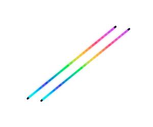 Mars Gaming Mlt-Two, 2 Strisce LED Neon ARGB 400 mm, 5 V 3 Pin compatibili con hub e MB ARGB, Kit Striscia LED Flessibile per PC con possibilità di Molle, Montaggio Plug-And-Play Facile e Veloce