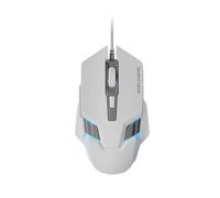 Mars Gaming MM024, Mouse Gaming RGB, Sensore Ottico 4000 DPI, Switch Meccanici Huano, RGB Flow, Regolazione On-the-fly 1200/2400 / 3200/4000 DPI, Compatibilità Multipiattaforma, Bianco