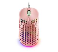 Mars Gaming MM55, Mouse Gaming RGB Chroma, Ultra-leggero 55g, 12800 DPI, Switch Meccanici Programmabili HUANO, Rosa