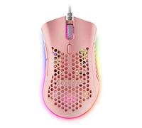 Mars Gaming MMEX, Mouse Gaming Premium 32000 DPI, Sensore PixArt 3389PRO, Switch Ottici Ultra Veloci, Design Hive Ultralight 75g, RGB Chroma, 7 Pulsanti, Software, Rosa
