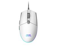 Mars Gaming MMGW, Mouse Gaming Bianco, RGB Flow, Anti-scivolo, Mac/Windows/Linux