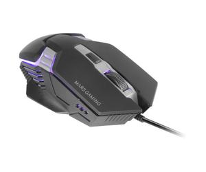 Mars Gaming MMM024 Mouse da gioco RGB Sensore ottico di flusso 4000 DPI Nero