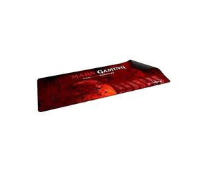 Mars Gaming MMP2, Mouse pad per giochi alta precisione con qualsiasi mouse, base in gomma naturale, alto comfort, 88 x 33 cm, rosso e nero