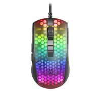 Mars Gaming MMR, Mouse Gaming RGB Chroma, Struttura Traslucida Ultra-leggera 58g, 12800 DPI, Switch Meccanici HUANO, Nero