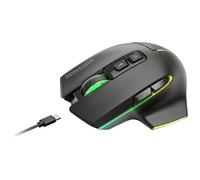 Mars Gaming MMW-VECTOR, Mouse Gaming Wireless Tri-mode, Bluetooth 5.4 + 2.4GPRO + Cavo USB-C, Sensore Ottico 12000 DPI, Switch HUANO, RGB Chroma, Autonomia fino a 70h, Software di Controllo, Nero