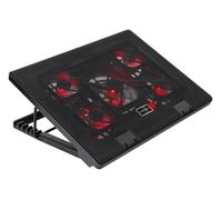 Mars Gaming MNBC2 Base PC 5 ventole LED rosso 2 x USB 2.0 17,35 Nero